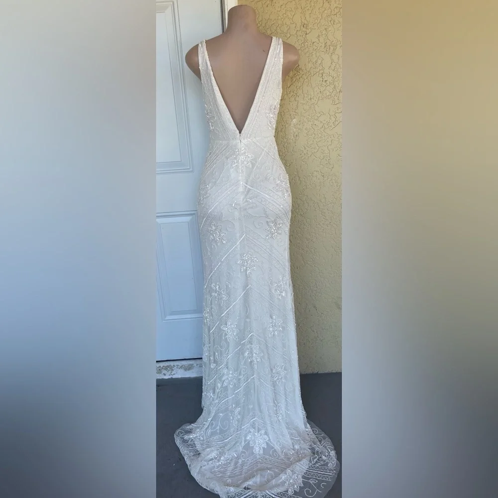 Lulu's White Lace Wedding Dress - Picture 5 of 16